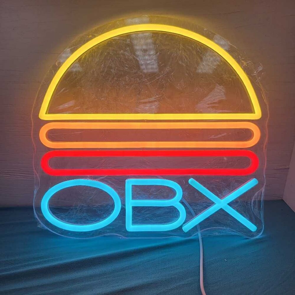 OBX Outer Banks Burger LED Neon Sign Light 11"x12" USB